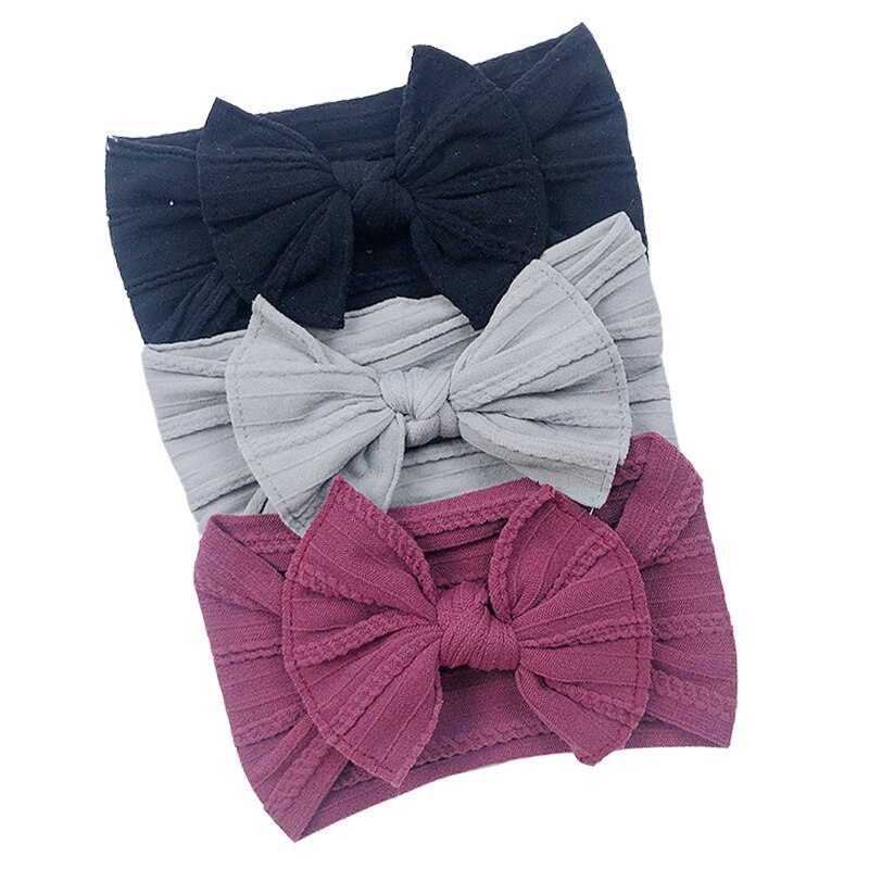 Elastic Baby Head Turbans (3 pcs)